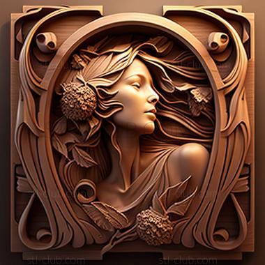 3D model style mucha (STL)